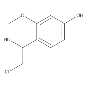 4-(2-chloro-1-hydroxy-ethyl)-3-methoxy-phenol结构式