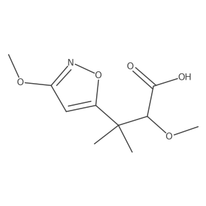2-Methoxy-3-(3-methoxy-1,2-oxazol-5-yl)-3-methylbutanoic acid Structure