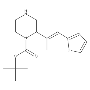 Tert-butyl 2-[1-(furan-2-yl)prop-1-en-2-yl]piperazine-1-carboxylate Structure