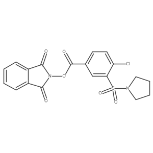 1,3-dioxo-2,3-dihydro-1H-isoindol-2-yl 4-chloro-3-(pyrrolidine-1-sulfonyl)benzoate结构式