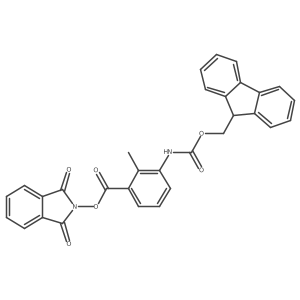 1,3-dioxo-2,3-dihydro-1H-isoindol-2-yl 3-({[(9H-fluoren-9-yl)methoxy]carbonyl}amino)-2-methylbenzoate结构式