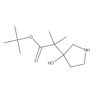 Tert-butyl 2-(3-hydroxypyrrolidin-3-yl)-2-methylpropanoate结构式