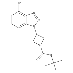 tert-butyl 3-(4-bromo-1H-1,2,3-benzotriazol-1-yl)azetidine-1-carboxylate结构式