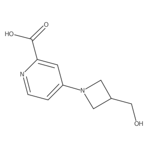 4-(3-(Hydroxymethyl)azetidin-1-yl)picolinic acid Structure