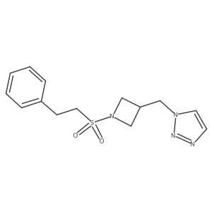 1-{[1-(2-phenylethanesulfonyl)azetidin-3-yl]methyl}-1H-1,2,3-triazole Structure