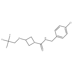 N-(4-chlorobenzyl)-3-(2,2,2-trifluoroethoxy)azetidine-1-carboxamide结构式