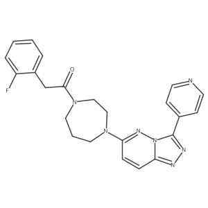 2-(2-Fluorophenyl)-1-{4-[3-(pyridin-4-yl)-[1,2,4]triazolo[4,3-b]pyridazin-6-yl]-1,4-diazepan-1-yl}ethan-1-one结构式