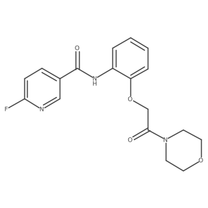 6-Fluoro-N-[2-(2-morpholin-4-yl-2-oxoethoxy)phenyl]pyridine-3-carboxamide结构式