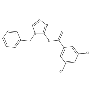 N-(4-Benzyl-1,2,4-triazol-3-yl)-2,6-dichloropyridine-4-carboxamide结构式