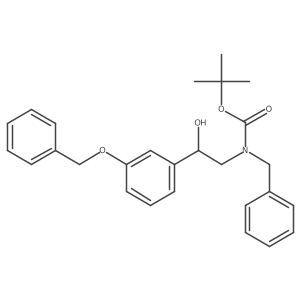 tert-butyl N-benzyl-N-{2-[3-(benzyloxy)phenyl]-2-hydroxyethyl}carbamate Structure