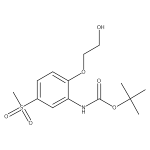 tert-butyl N-[2-(2-hydroxyethoxy)-5-methanesulfonylphenyl]carbamate Structure