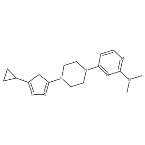 4-[4-(5-Cyclopropyl-1,3,4-thiadiazol-2-yl)piperazin-1-yl]-N,N-dimethylpyrimidin-2-amine Structure
