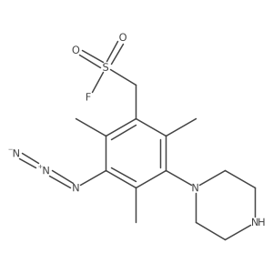 [3-Azido-2,4,6-trimethyl-5-(piperazin-1-yl)phenyl]methanesulfonyl fluoride Structure