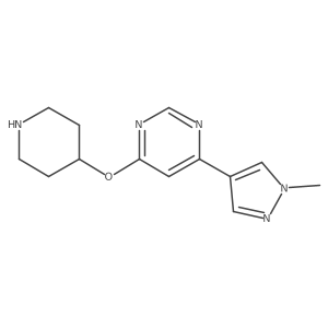 4-(1-methyl-1H-pyrazol-4-yl)-6-(piperidin-4-yloxy)pyrimidine Structure