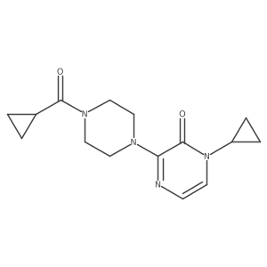 3-(4-Cyclopropanecarbonylpiperazin-1-yl)-1-cyclopropyl-1,2-dihydropyrazin-2-one结构式