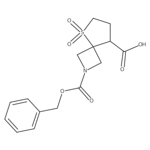 2-[(Benzyloxy)carbonyl]-5,5-dioxo-5lambda6-thia-2-azaspiro[3.4]octane-8-carboxylic acid结构式