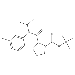 tert-butyl (S)-2-(isopropyl(m-tolyl)carbamoyl)pyrrolidine-1-carboxylate结构式