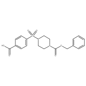 4-({4-[(Benzyloxy)carbonyl]piperazin-1-yl}sulfonyl)benzoic acid结构式