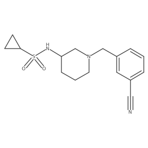 N-{1-[(3-cyanophenyl)methyl]piperidin-3-yl}cyclopropanesulfonamide Structure