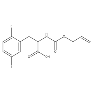 (2S)-3-(2-fluoro-5-iodophenyl)-2-{[(prop-2-en-1-yloxy)carbonyl]amino}propanoic acid结构式