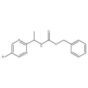 benzyl N-[1-(5-bromopyrimidin-2-yl)ethyl]carbamate结构式