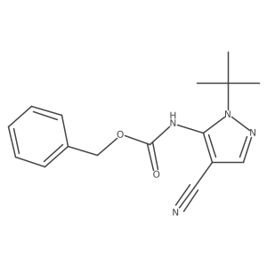 benzyl N-(1-tert-butyl-4-cyano-1H-pyrazol-5-yl)carbamate结构式