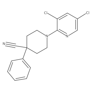 1-(3,5-Dichloropyridin-2-yl)-4-phenylpiperidine-4-carbonitrile结构式