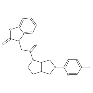 3-{2-[5-(5-Fluoropyridin-2-yl)-octahydropyrrolo[2,3-c]pyrrol-1-yl]-2-oxoethyl}-2,3-dihydro-1,3-benzoxazol-2-one Structure
