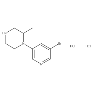 1-(5-Bromopyridin-3-yl)-2-methylpiperazine dihydrochloride结构式
