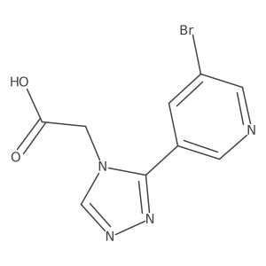 2-[3-(5-bromopyridin-3-yl)-4H-1,2,4-triazol-4-yl]acetic acid结构式