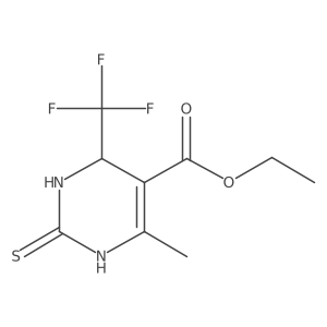 Ethyl 6-methyl-2-thioxo-4-(trifluoromethyl)-1,2,3,4-tetrahydropyrimidine-5-carboxylate结构式