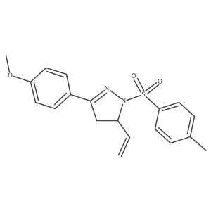 (R)-3-(4-Methoxyphenyl)-1-tosyl-5-vinyl-4,5-dihydro-1H-pyrazole结构式