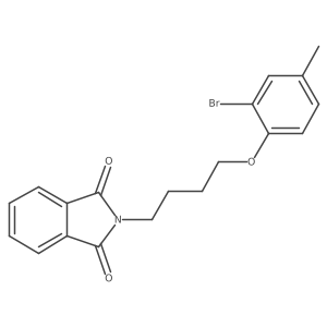 2-(4-(2-Bromo-4-methylphenoxy)butyl)isoindoline-1,3-dione Structure