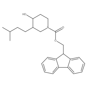 (9H-fluoren-9-yl)methyl (3S,4R)-4-hydroxy-3-isopentylpiperidine-1-carboxylate Structure