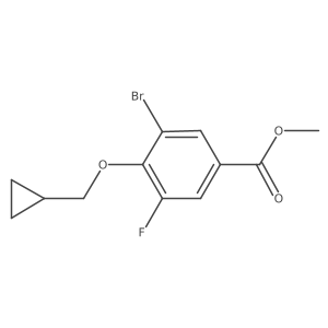 Methyl 3-bromo-4-(cyclopropylmethoxy)-5-fluorobenzoate结构式