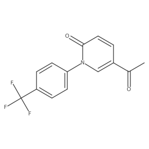 5-Acetyl-1-(4-(trifluoromethyl)phenyl)pyridin-2(1H)-one Structure