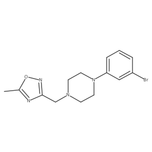 1-(3-Bromophenyl)-4-[(5-methyl-1,2,4-oxadiazol-3-yl)methyl]piperazine结构式