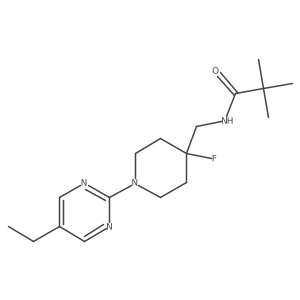 N-{[1-(5-ethylpyrimidin-2-yl)-4-fluoropiperidin-4-yl]methyl}-2,2-dimethylpropanamide Structure