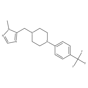 1-[(1-methyl-1H-1,2,4-triazol-5-yl)methyl]-4-[4-(trifluoromethyl)phenyl]piperazine结构式