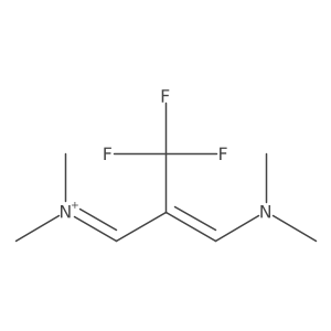(Z)-N-(3-(Dimethylamino)-2-(trifluoromethyl)allylidene)-N-methylmethanaminium Structure