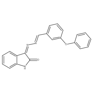 3-((3-Phenoxybenzylidene)hydrazono)indolin-2-one结构式