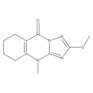 4-Methyl-2-methylsulfanyl-5,6,7,8-tetrahydro-[1,2,4]triazolo[5,1-b]quinazolin-9-one Structure