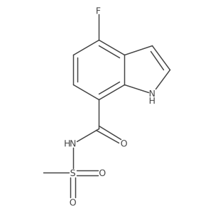 4-Fluoro-N-(methylsulfonyl)-1H-indole-7-carboxamide Structure