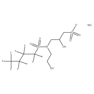 2-Hydroxy-3-[(2-hydroxyethyl)[(nonafluorobutyl)sulfonyl]amino]propanesulfonic acid monoammonium salt Structure