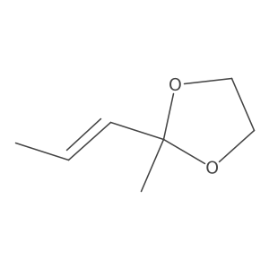 (E)-2-methyl-2-(prop-1-en-1-yl)-1,3-dioxolane Structure