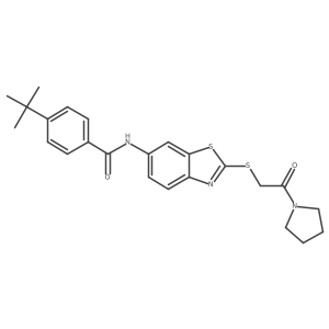 4-Tert-butyl-N-(2-{[2-oxo-2-(pyrrolidin-1-YL)ethyl]sulfanyl}-1,3-benzothiazol-6-YL)benzamide Structure