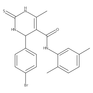 4-(4-bromophenyl)-N-(2,5-dimethylphenyl)-6-methyl-2-thioxo-1,2,3,4-tetrahydropyrimidine-5-carboxamide Structure