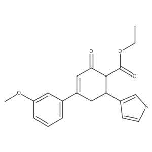 Ethyl 4-(3-methoxyphenyl)-2-oxo-6-(thiophen-3-yl)cyclohex-3-ene-1-carboxylate Structure