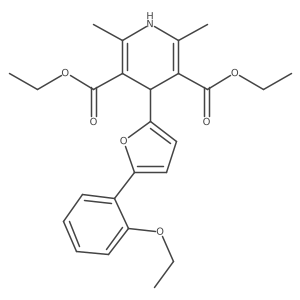 Diethyl 4-(5-(2-ethoxyphenyl)furan-2-yl)-2,6-dimethyl-1,4-dihydropyridine-3,5-dicarboxylate Structure