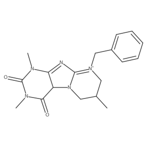 9-Benzyl-1,3,7-trimethyl-4a,6,7,8-tetrahydropurino[7,8-a]pyrimidin-9-ium-2,4-dione结构式